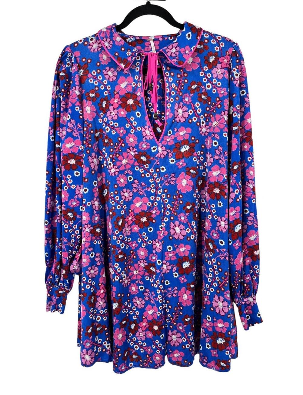 Free People dress Daisy Jane minidress floral blue X-Small XS